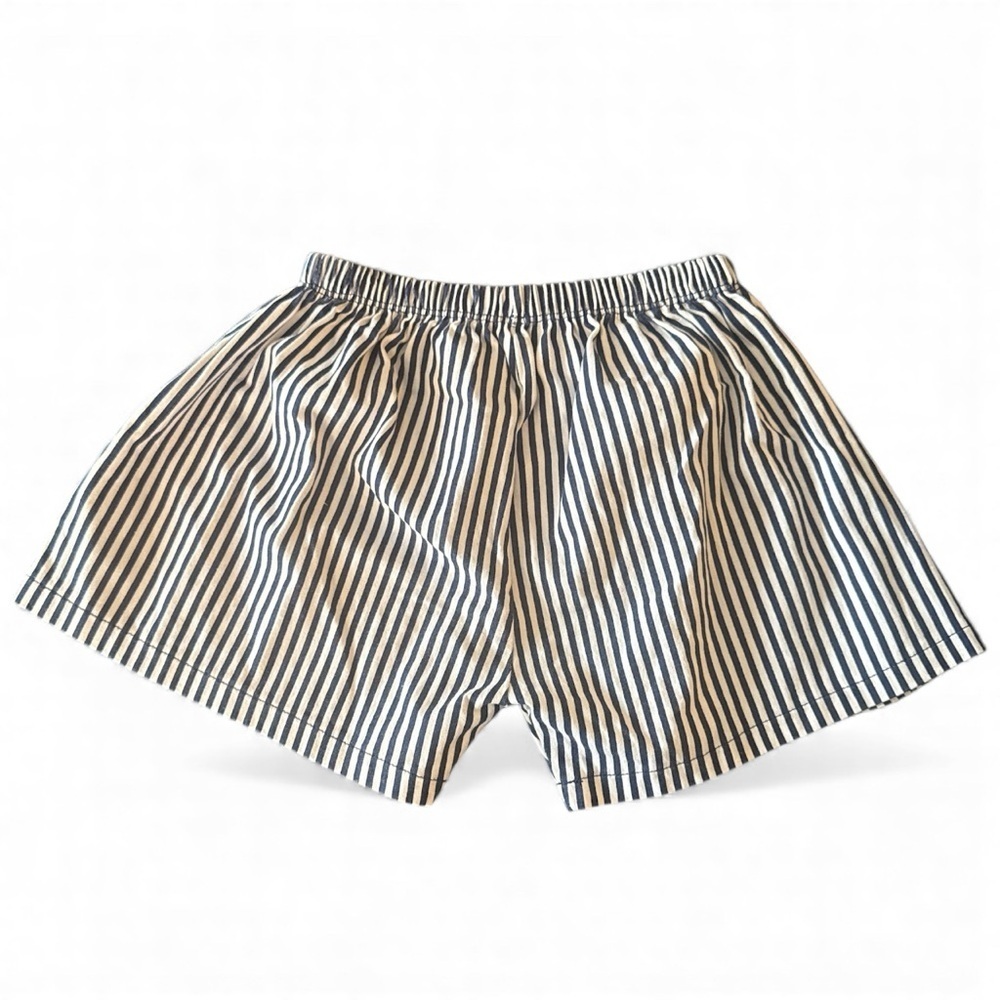 Tutto Piccolo Striped Girl’s Shorts with Red Bow - Picture 2 of 6